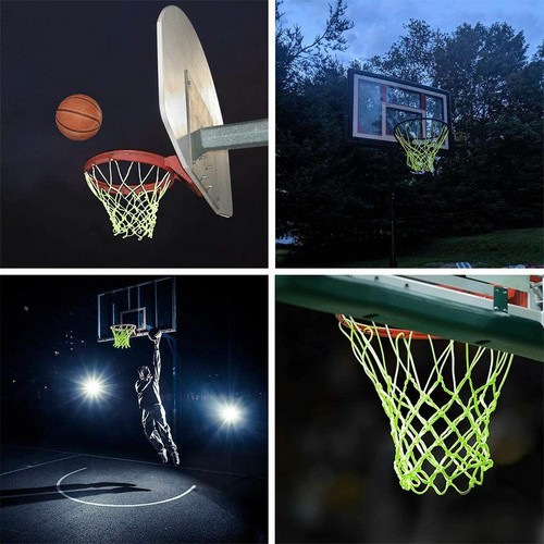 Red de baloncesto de repuesto brillante nailon aro para todo tipo de clima borde estándar exterior - Imagen 11 de 13