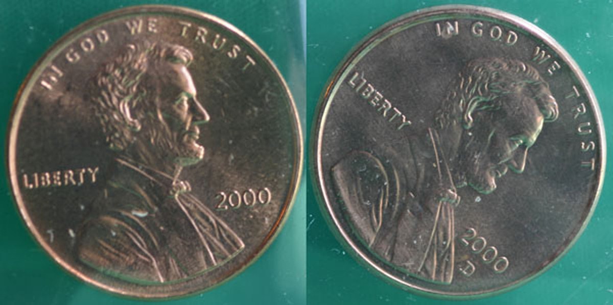 コレクション Lincoln cent 2000 D 2000-D LINCOLN MEMORIAL CENT PENNY AU/BU TONED DETAILED COIN