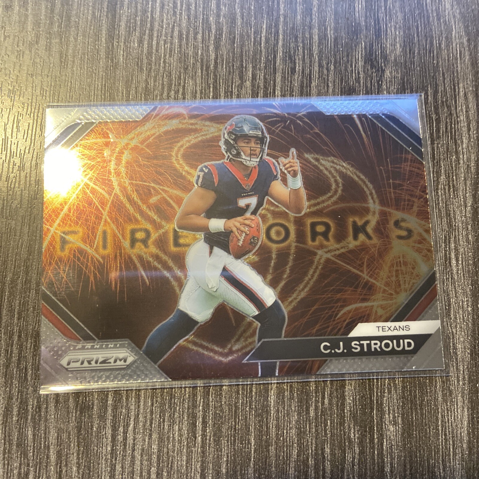 C.J. Stroud 2023 Panini Prizm NFL Fireworks Insert Card Houston Texans #F-10