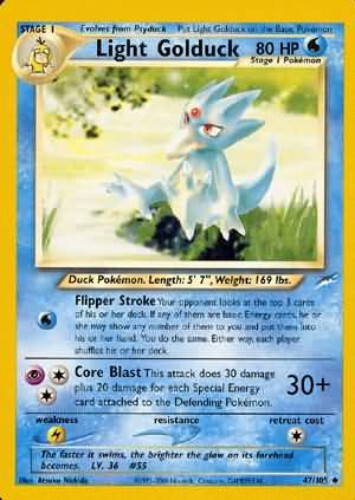Pokemon Card - Neo Destiny 47/105 - LIGHT GOLDUCK (uncommon) - NM