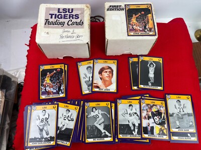 2 Box Sets Vintage LSU Tigers Trading Cards Maravich Jones Smith 1930's - 1980's