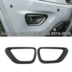 Car Black Fog Light Cover Fog Lamps Frame For Jeep Grand Cherokee 2014 2015 2016 