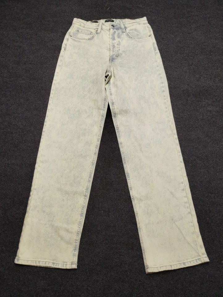 Pantalones de mezclilla Wild Fable para mujer 4/27 azul tiro más alto años 90 rectos lavado ácido claro nuevos con etiquetas Foto 2 de 4