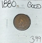 1880 INDIAN HEAD CENT ~GOOD  ~ ~NICE COIN~