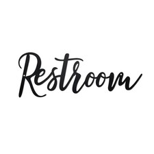 Restroom Sign Decor Vintage Metal Wall Art Decoration Rustic Letter Door Sign...