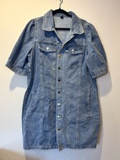 Shein Curve Plus Size 0XL Denim Short Sleeve Shirt Dress Pockets