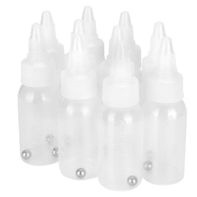 Paint Bottle 10 Pack Airbrush Jars Plastic Containers 1oz 30ml, Set 10 PCS