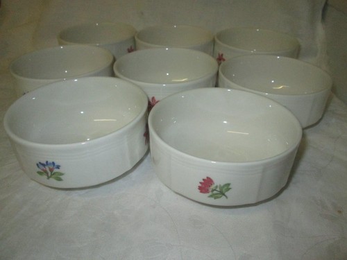 Set of Eight (8) Royal Doulton "DuBarry" TC.1181 Soup Bowls 1st Quality - Picture 1 of 2
