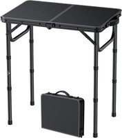 Campingtisch Klapptisch Faltbar 58X40Cm HöHenverstellbar Aluminium Schwarz FüR