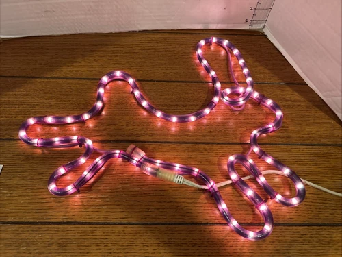 Vintage Neon Purple Light Sign Bunny Easter ,nite lite