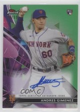 2021 Topps Finest Green Refractor 70/99 Andres Gimenez #FA-AG Auto 2d9