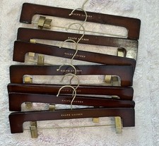 7 Ralph Lauren Purple Label Wooden Pants Hangers Skirt Hangers
