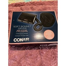 Conair Soft Bonnet Hair Dryer 4Heat Settings Compact Portable Hair Styling Dryer