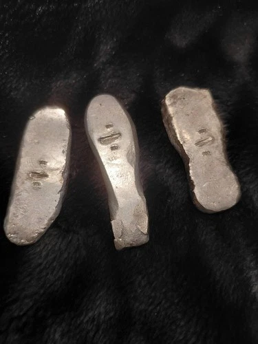 1/2 Troy Ounce Poured Silver Bar X 3 - 1 1/2 Troy Ounces Total