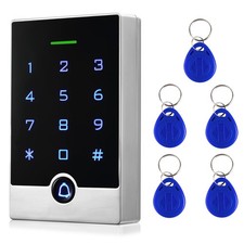 Security Door Access Control Keypad, RFID Keypad with ID Key Fobs, Stand-Alone K