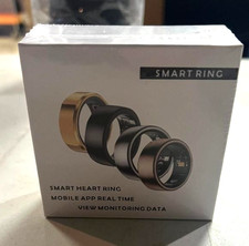 Healthy Smart Heart Ring. Black 45A 7 stainless steel