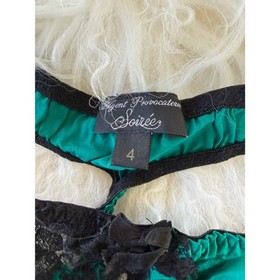 AGENT PROVOCATEUR SOIREE NAYELI Green Silk Thong NWOT 4 $335