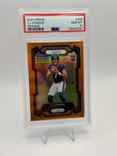 2023 Prizm CJ Stroud RC Orange /249 PSA 10 GEM MINT Rookie Texans #339 LOW POP