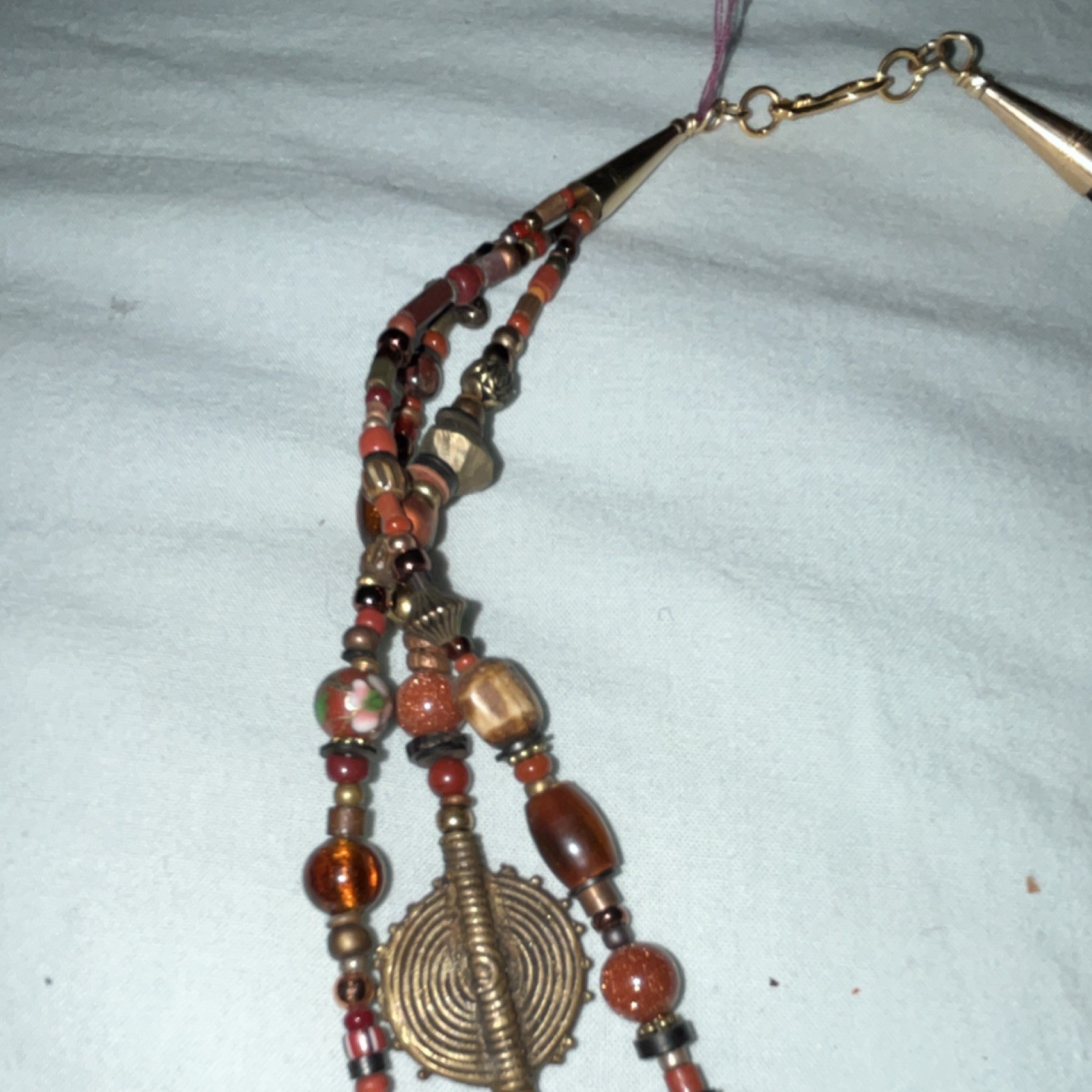 Nance Lopez Handcrafted Beaded Statement Necklace… - image 5