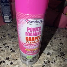 2 Cans HomebrIght Power Foaming Carpet Cleaner Pink Grapefruit Scent 12 Oz