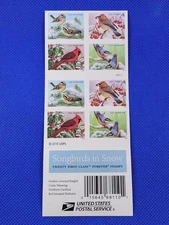 20 FOREVER FIRST CLASS LETTER STAMPS SONGBIRDS IN SNOW MNH 2016 BOOK PANE