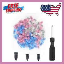 Pack of 90 Tire Repair Kit with Plugs,Self-Service Tire Repair Plugs with Scr...