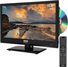 15.6" LED Flat Screen TV, 1080P Small TV for RV, Car Home, HDMI, RCA, Slot-In