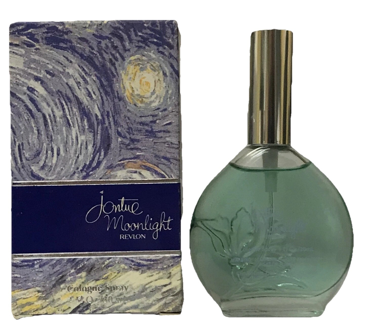 2 Bottles Revlon Jontue Moonlight Cologne spray 1 fl oz  BOXED Original 90s