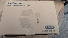 LOTMOS 2 Pack, Solar Lights Outdoor, LED Remote Solar Security Lights Outdoor 