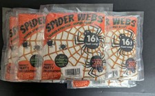 Spider Web - 1000 Square Ft Halloween Decorations Spider Webs Lot of 5.