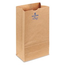 Duro Bag Grocery Bag, Brn, 11-1/16"L, 6"W, PK400 71006 Duro Bag 71006