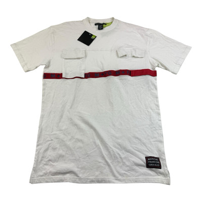 Le Jean De Marithe Francois Girbaud Shuttle Tape Cotton Crewneck Shirt White 2XL