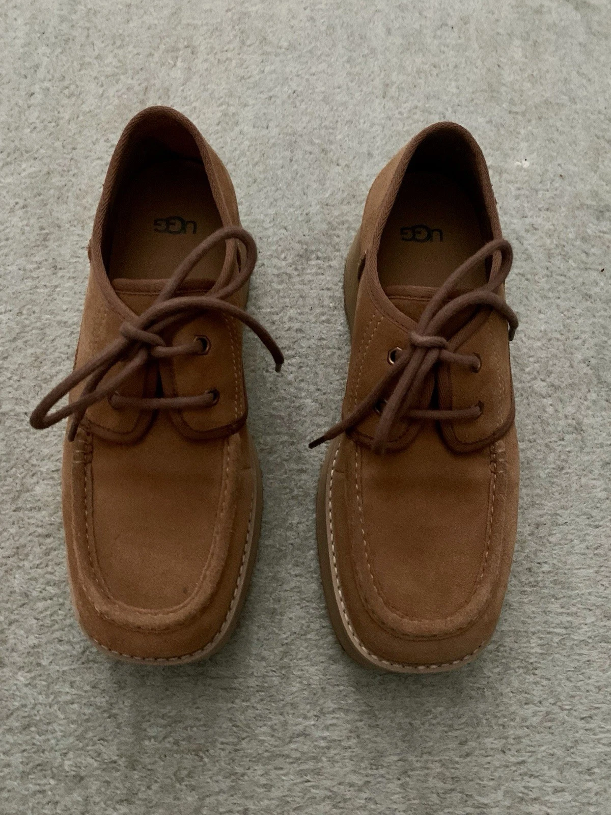 UGG SCARPE CON PLATEAU CITYFUNC IN CASTAGNO SCAMOSCIATO DONNA US 9 EUR 40