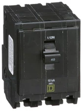 Square D QO340 40 Amp 3 Pole 120/240v Mini Circuit Breaker
