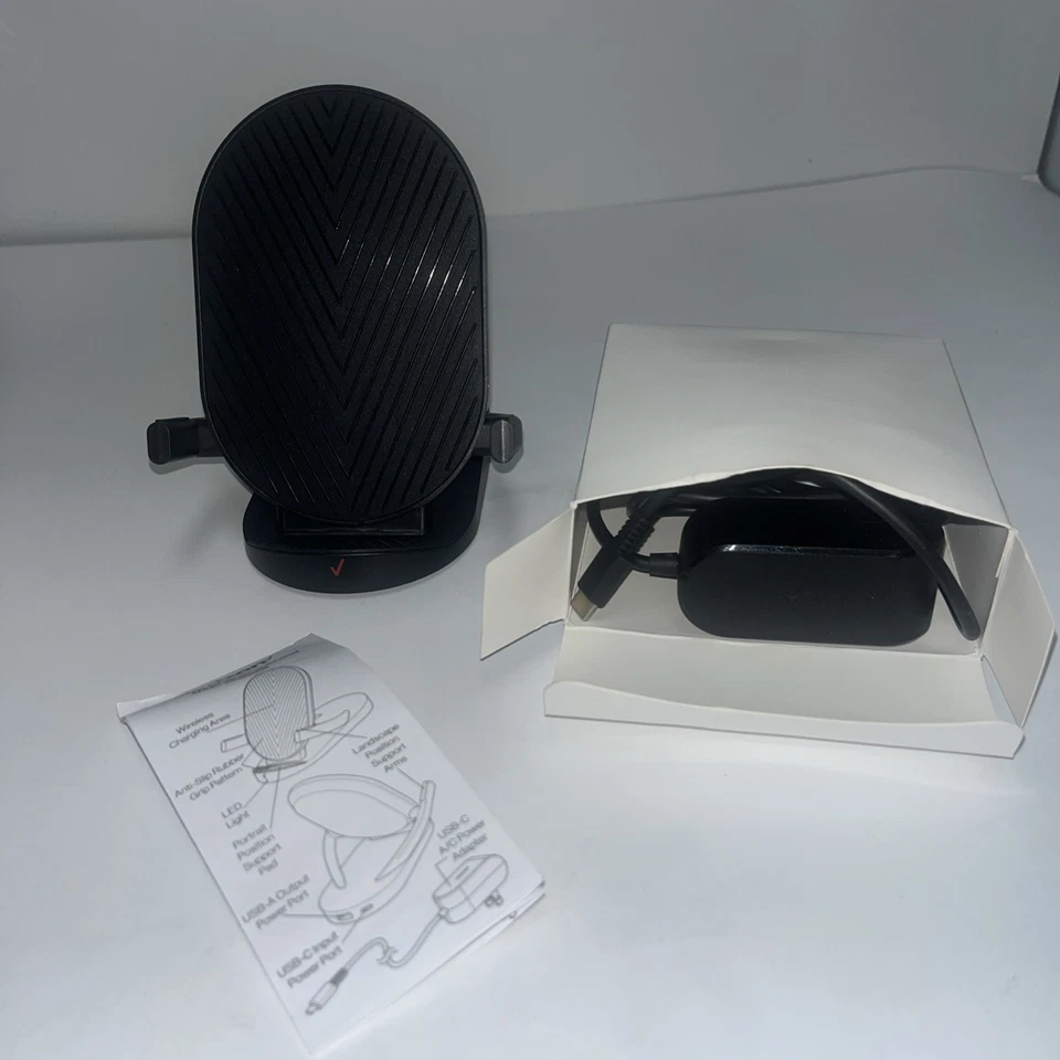 Soporte de carga inalámbrica de carga rápida Verizon para iPhone 8 X XS 11 12 Pro Max S21 Foto 2 de 4