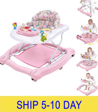 5 in 1 Foldable Baby Walker, Activity Baby Walker-Baby Bouncer, Rocker, Activity