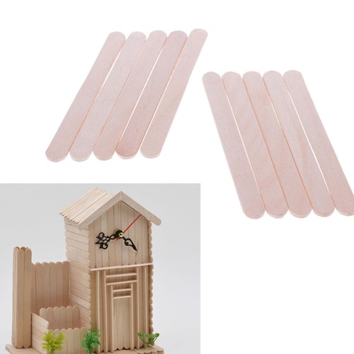 400 Pcs Mini Wood Stick Craft Handmade Ice Cream Sticks Wooden DIY - Imagen 6 de 11