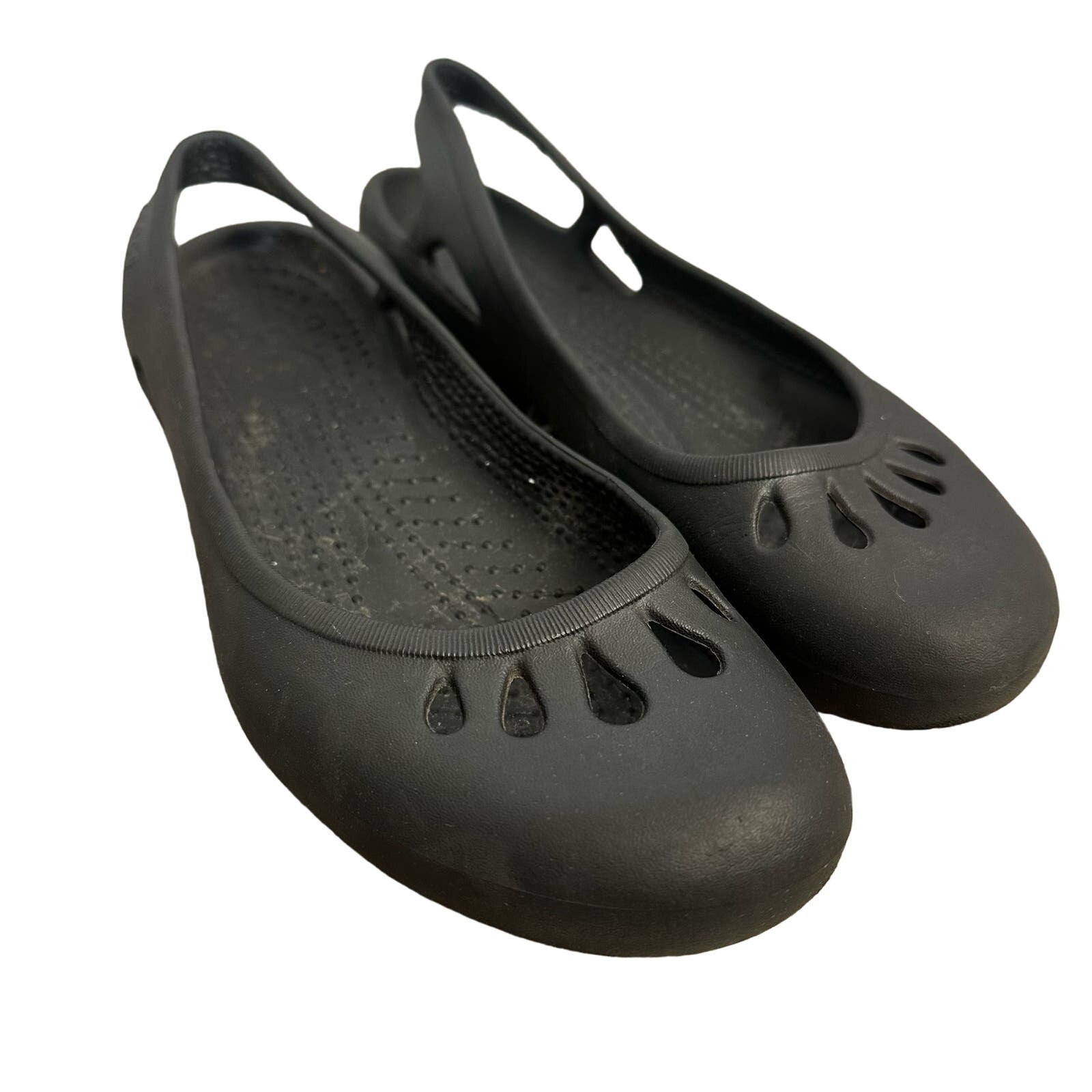 Crocs Black Malindi Mary Jane Slingback Sandals Water Shoes Women's Size 7