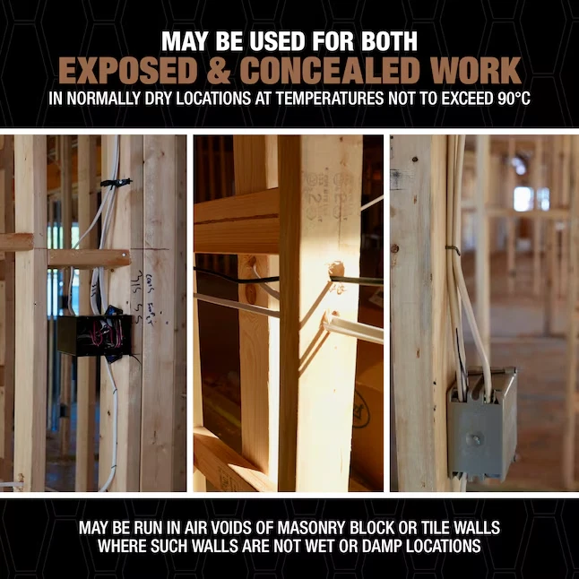 Southwire 1000 футов 12 / 2 / Romex SIMpull твердый внутренний CU NM-B индивидуальный пакет - Изображение 2 из 3