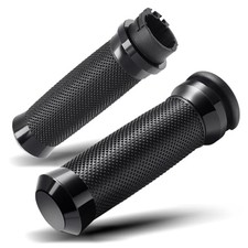 1inch Hand Grips, Cable Throttle Control Handlebar Grips Fit for Harley Black