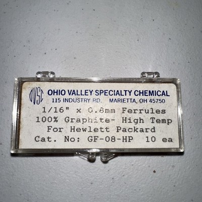 Ohio Valley GF-08-HP Graphite Ferrules 1/16  x 0.8mm For Hewlett Packard GC
