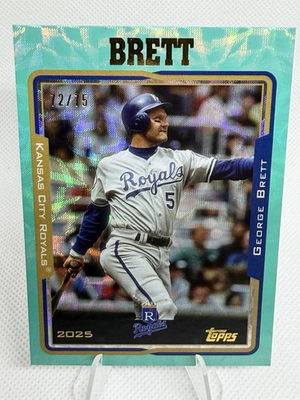 #ad 2025 Topps Archives George Brett Aqua Blast Refractor 75 ROYALS SSP #241 $54.99