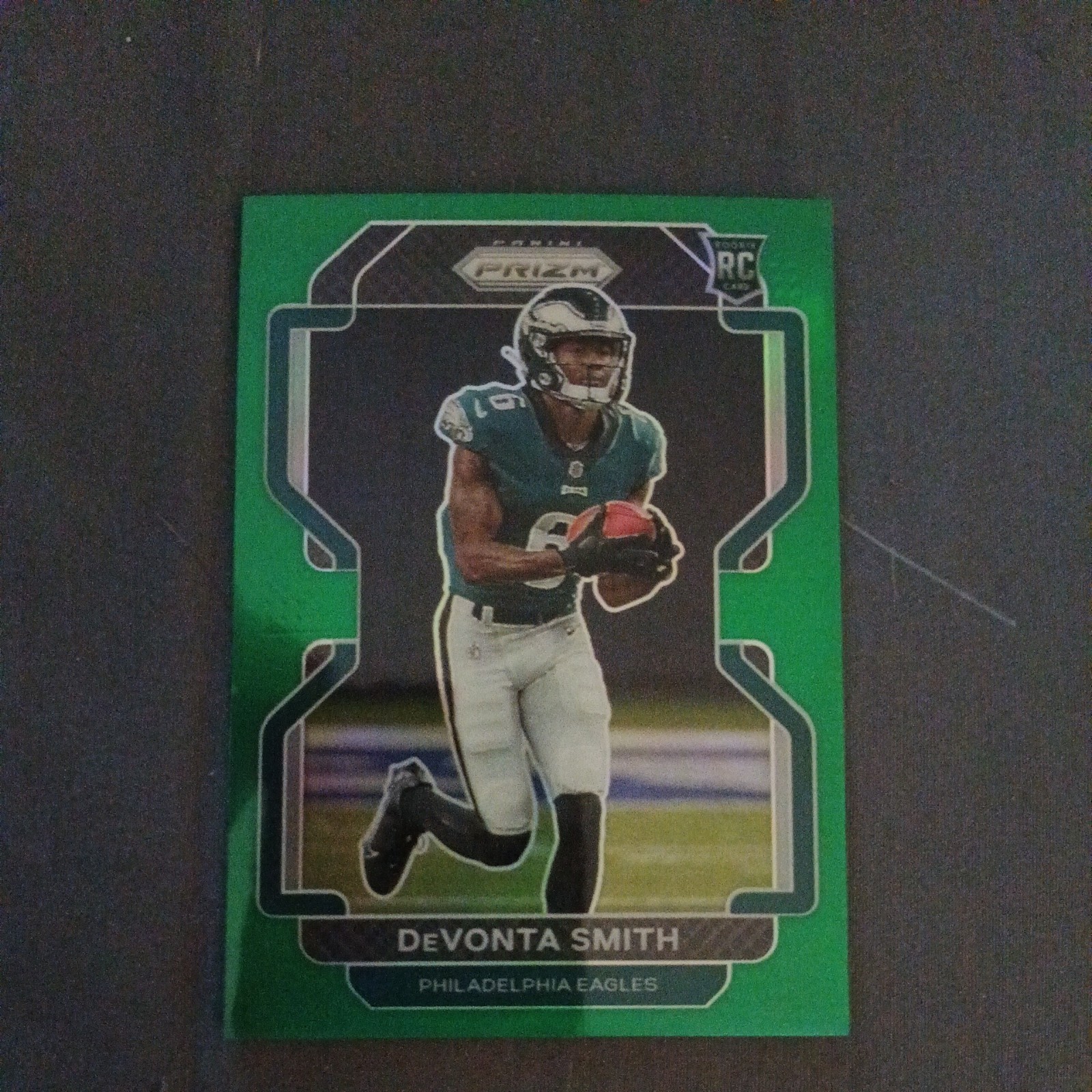 DEVONTA SMITH 2021 PANINI PRIZM GREEN PRIZM ROOKIE RC #335