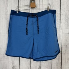 Patagonia Men's W38 Blue Color Block Unlined Swim Trunks Pocket Style 86730