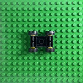 Lego Duplo Car Base 2X4 Black Yellow wheels 10805 10842 10823 10813 10835 10907