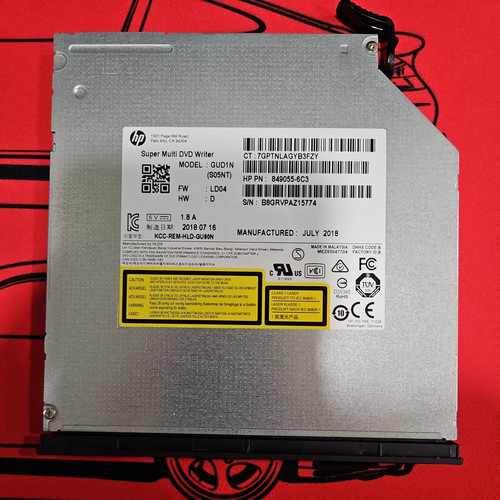 HP Genuine GUD1N Super Multi DVD-RW Writer P/N 849055-6C3 OEM.