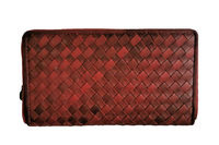 Damen GeldböRse Geldbeutel 6905, Rot, Echt Leder