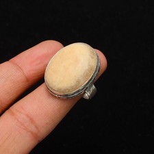 Orange Aventurine Gemstone 925 Sterling Silver Jewelry Ring Size 7.5