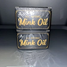 2pk Mink Oil for Leather Boots Leather Conditioner and Cleaner 3.5 Oz All-Natur