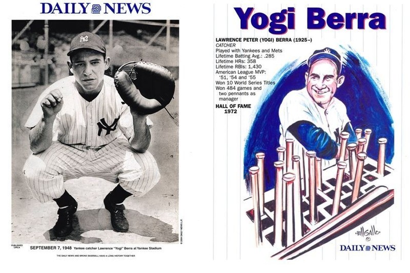 2004 Daily News Promotional 8x10 Insert of New York Yankees Yogi Berra